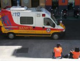 Un obrero resulta herido al caerse desde una ventana de un edificio de la Gran Vía