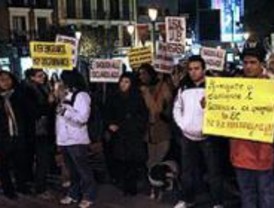 Manifestación en Lavapiés contra la Ley de Inmigración