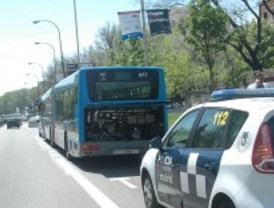 Aparatoso accidente en el Paseo de Recoletos