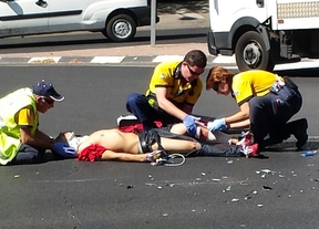 Herido leve en un accidente de moto en Arturo Soria