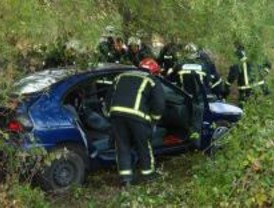 Dos heridos graves en un accidente en la M-608 a su paso por Collado villalba