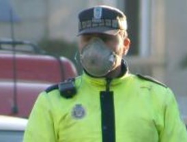 Protesta de mascarillas este martes entre los agentes de movilidad