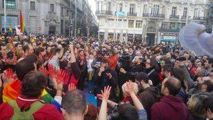 Concentración contra las agresiones homófobas en las calles de Madrid