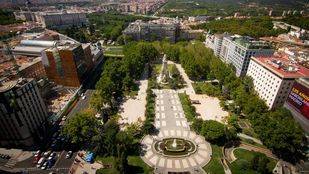 Vista aérea de la plaza de España.