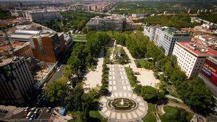 Vista aérea de la plaza de España.