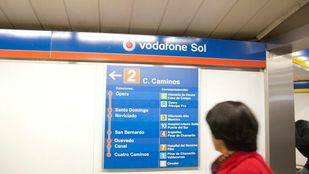 Transportes prefiere no continuar con el patrocinio de la estación de Sol por Vodafone