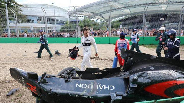 Accidente de Fernando Alonso en Australia