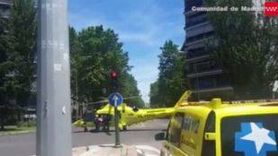 Otro helicóptero aterriza en Madrid para trasladar a un ciclista en parada cardiorrespiratoria desde Morata