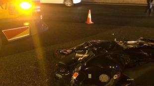 Muere un motorista de 57 años en un choque en la A-2