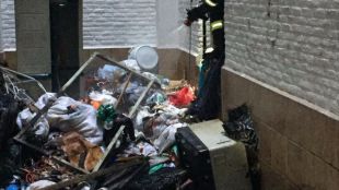 Desalojado un edificio por un incendio en Delicias