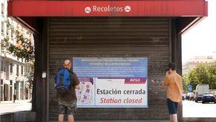 Cerrada por obras la estación de Recoletos
