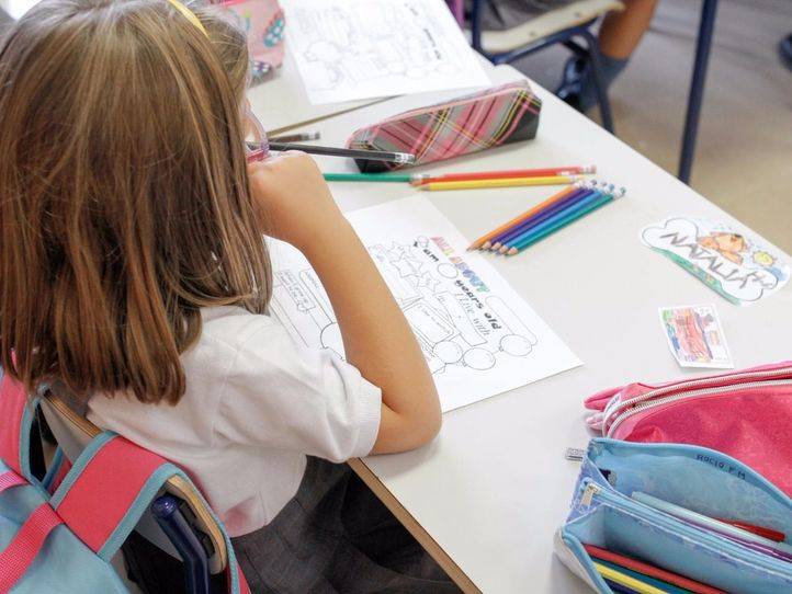 Una alumna en una clase bilingüe (archivo)