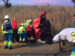 Rescatan a dos mujeres en una triple colisión en la M-50