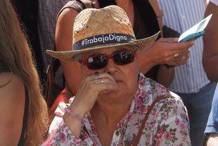 Concentración en Sol en la jornada mundial del Trabajo Decente.