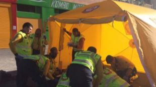 Un motorista en estado grave tras caerse en Montecarmelo