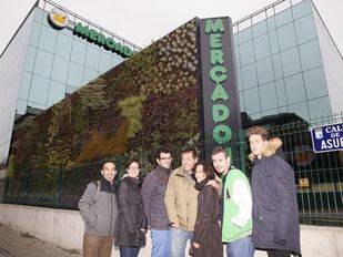 Mercadona colabora con la Fundación Capacis para la construcción de un jardín vertical en su nueva tienda en Madrid