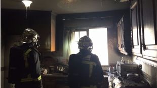 Un fuego en una casa de Coslada deja tres intoxicados por humo