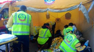 Heridos dos ancianos, uno de ellos en estado grave, en el incendio de su vivienda en Villaverde