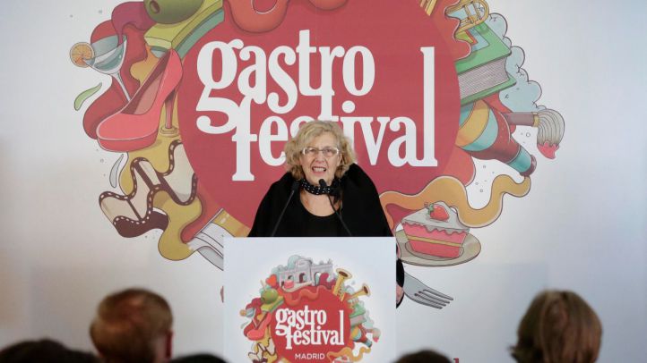 Manuela Carmena en la presentación de la VIII edición de Gastrofestival Madrid.