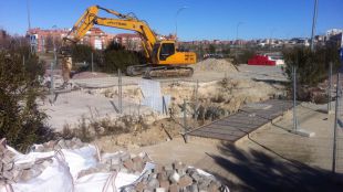 Empiezan las obras de reparación del socavón de La Gavia