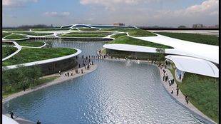 Simulación del futuro centro comercial de Torrejón de Ardoz, junto a Barajas