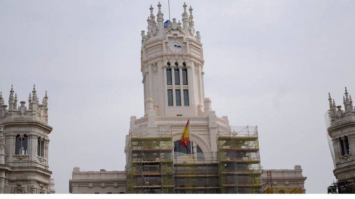 El Palacio de Cibeles, sede del Ayuntamiento de Madrid, en obras