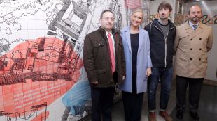 Un mural en el Metro de La Latina recuerda a Lina Morgan