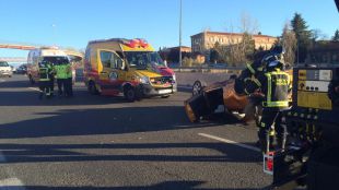 Una joven, grave con un pie en estado catastrófico por un accidente en la M-607