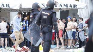 Los 'ultras' del Leicester vuelven a provocar el caos en la Plaza Mayor: hay dos detenidos