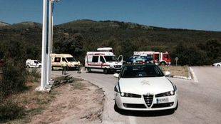 Herido grave un hombre de 79 años en un choque entre un camión y un turismo en San Lorenzo del Escorial