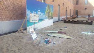 Cultura retira el arenero de Conde Duque para evitar filtraciones de agua