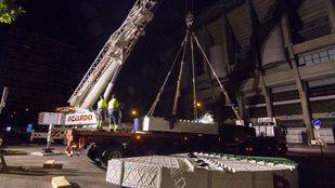 Una tuneladora de FCC, de paseo por el centro de Madrid
