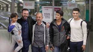 El refugiado sirio y dos de sus hijos terminan su largo viaje en Getafe