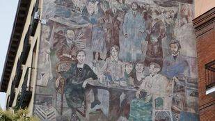 Recogen firmas para conservar el mural de la Plaza de Cascorro