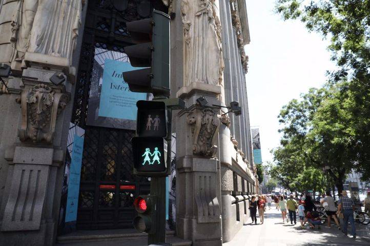 Semáforos inclusivos coincidiendo con la celebración del WorldPride