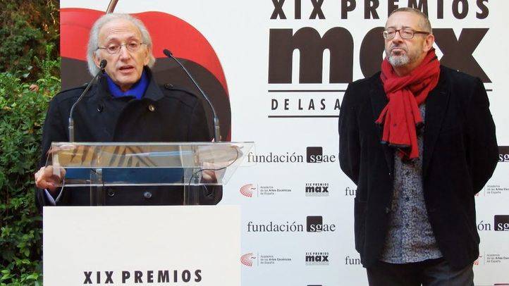 Alonso de Santos y Manuel Aguilar, presidentes de la Academia y de la Fundación Autor