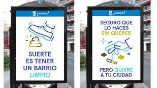 Señales fijas y un bando de Manuela Carmena para sensibilizar sobre la limpieza en Madrid