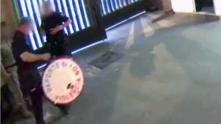 El bombo de Manolo, encontrado en el Retiro