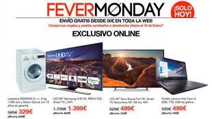 La web de El Corte Inglés celebra hoy el 'Fever Monday' con grandes descuentos