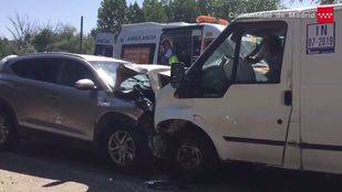 Un accidente entre dos coches en la M-511 deja cuatro heridos