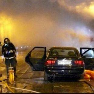 Un incendio colapsa la M-30