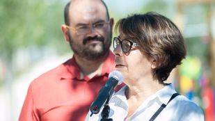 Sabanes y Carmona durante el acto en el que la delegada ha anunciado la puesta en marcha de la quinta fase de la Cuña Verde.