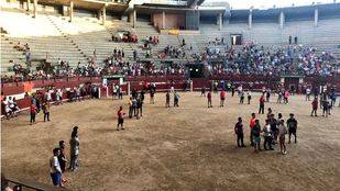 Minuto de silencio en el segundo encierro de las fiestas de Leganés.