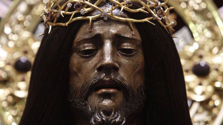 Detalle del rostro de Jesús Nazareno, Cristo de Medinaceli.