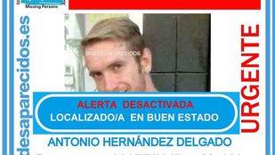 Un hombre desaparecido llama a su familia para informar de que está bien