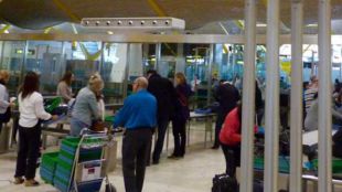 Filtros de seguridad del Aeropuerto Adolfo Suárez Madrid-Barajas.