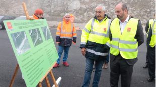 La M-604 renueva su pavimento, barreras de protección y guardaraíles