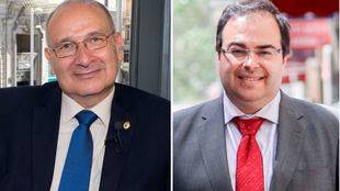 Luis Martínez Hervás, alcalde de Parla, y Santiago Llorente, alcalde de Leganés