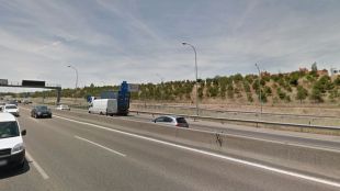 Colisión de dos coches en la A-42 a la altura de Getafe