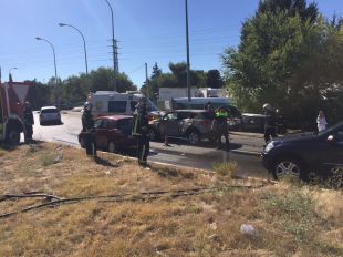 Colisión entre cinco coches en Pozuelo de Alarcón